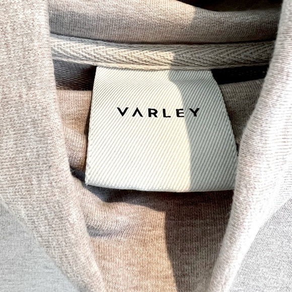 Varley Morrison High Neck Sweatshirt S Pullover Sphinx Beige Oversize Raglan - Picture 3 of 5